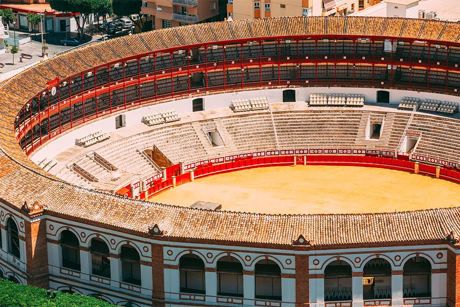 Plaza de toros en Málaga España