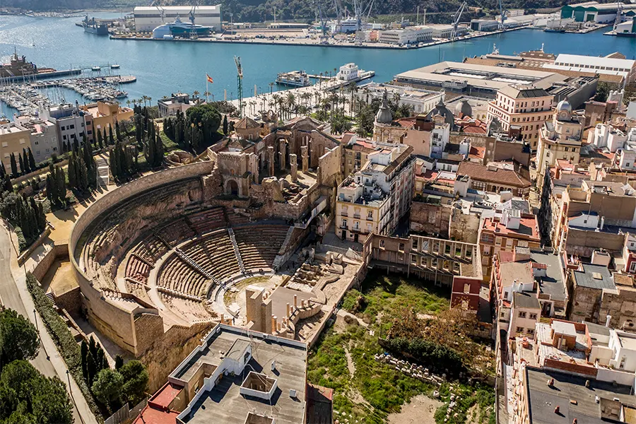 Teatro romano en cartagena españa