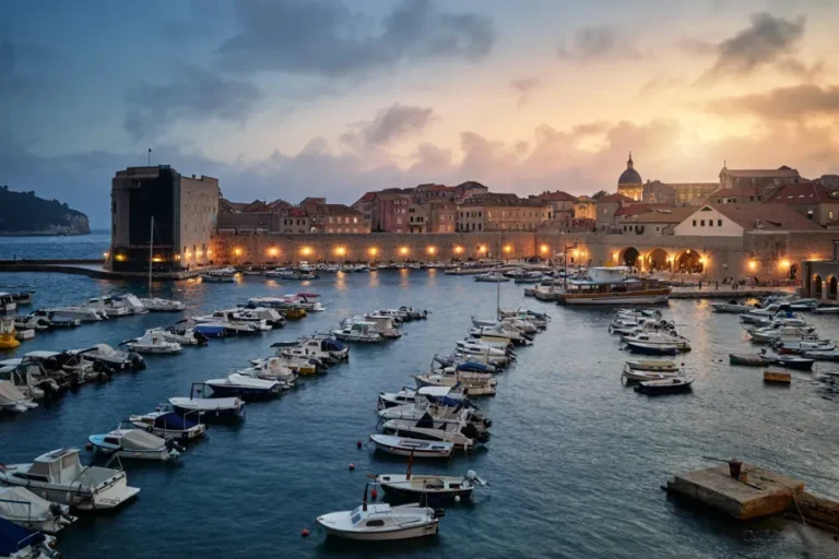 Qué hacer en Dubrovnik en una escala de crucero 6 puerto-viejo-de-dubrovnik-atardecer-barcos-turismo